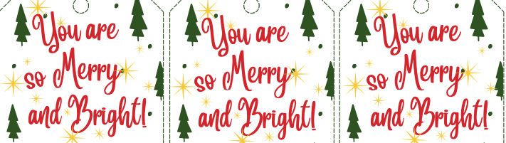 Merry & Bright Christmas Gift Tags